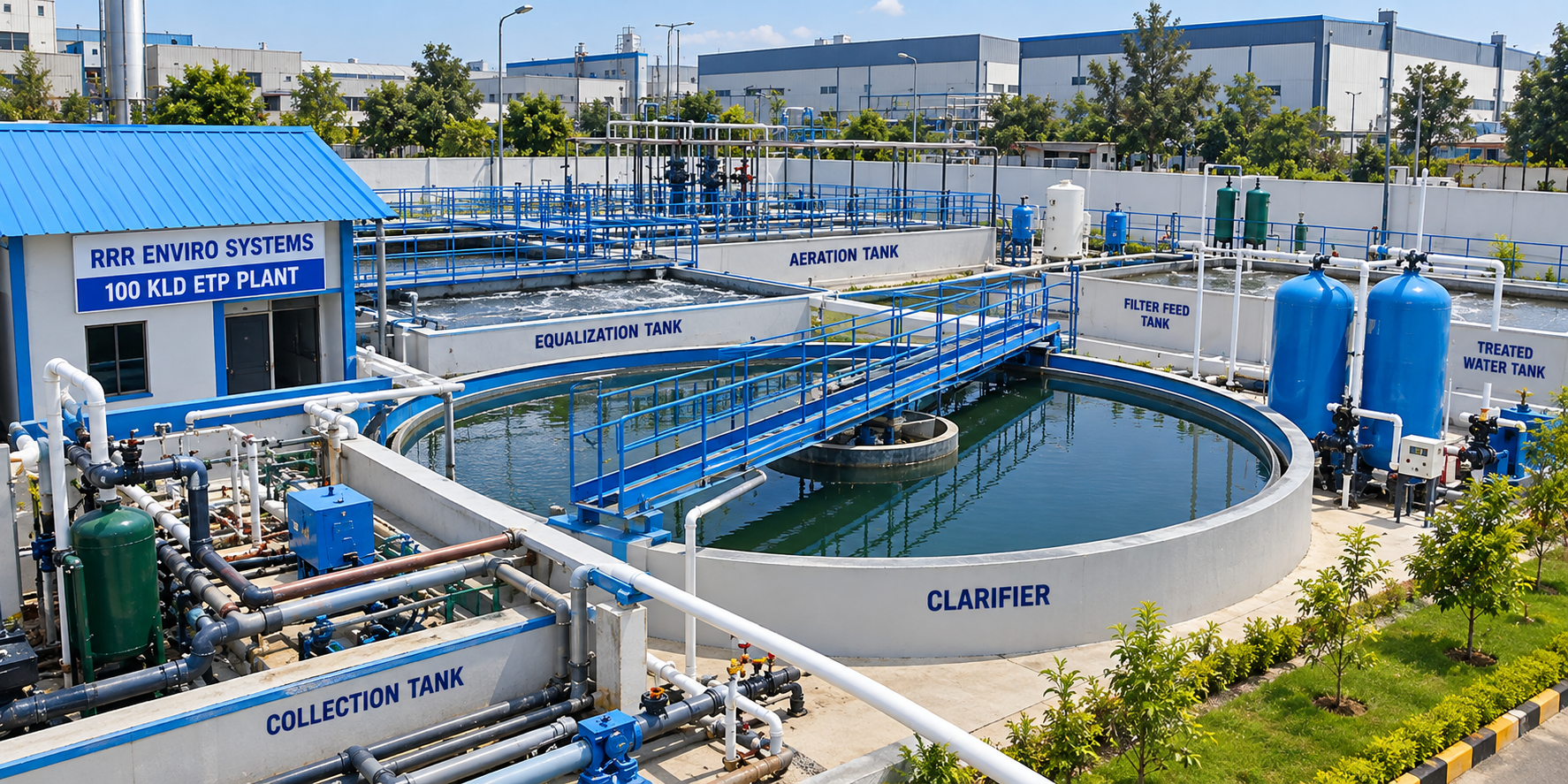 100 KLD Industrial ETP Plant – RRR ENVIRO SYSTEMS Chennai